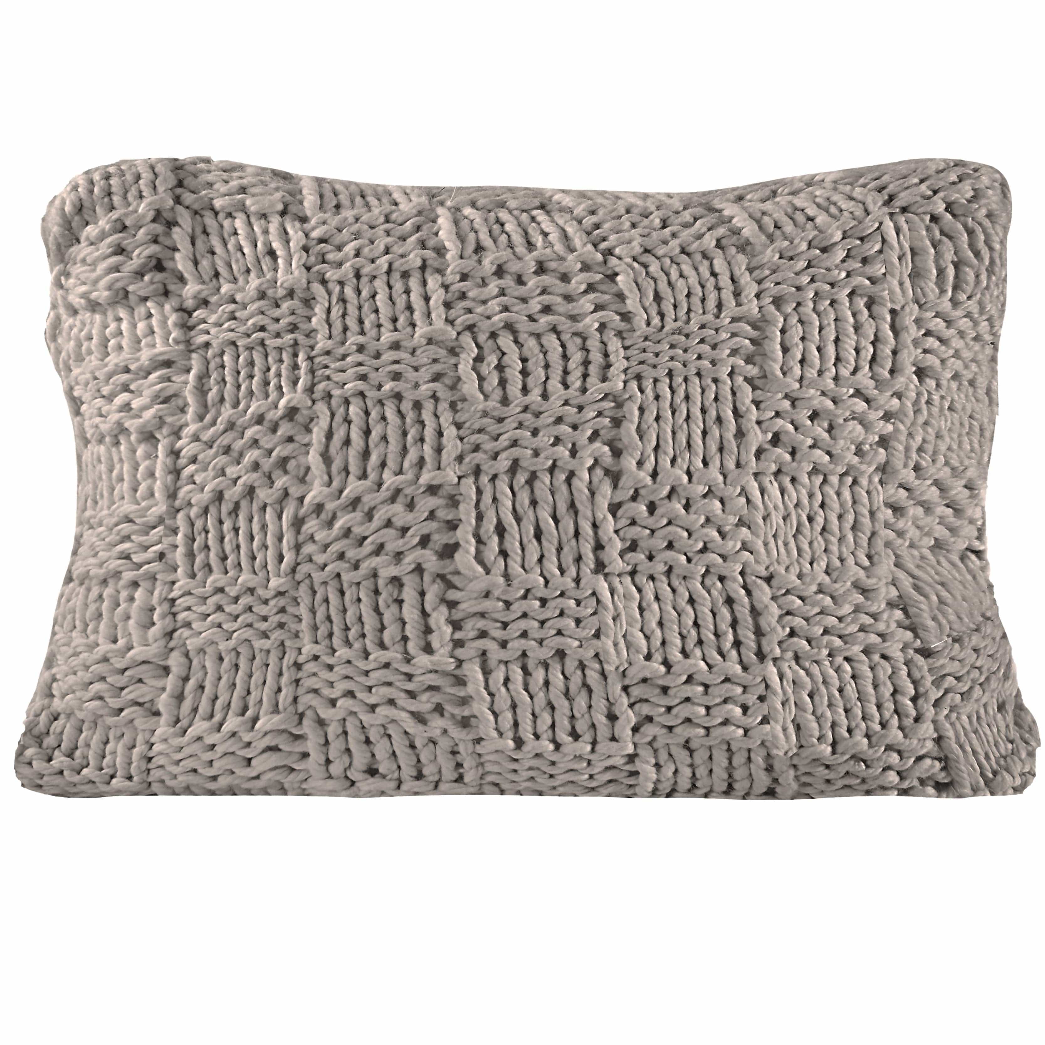 Premium Chess Knit Dutch Euro Pillow - 18x18 Inch Decorative Cushion Cover for Sofa, Bed & Home Decor - Soft Cotton Blend with Classic Checkerboard Design