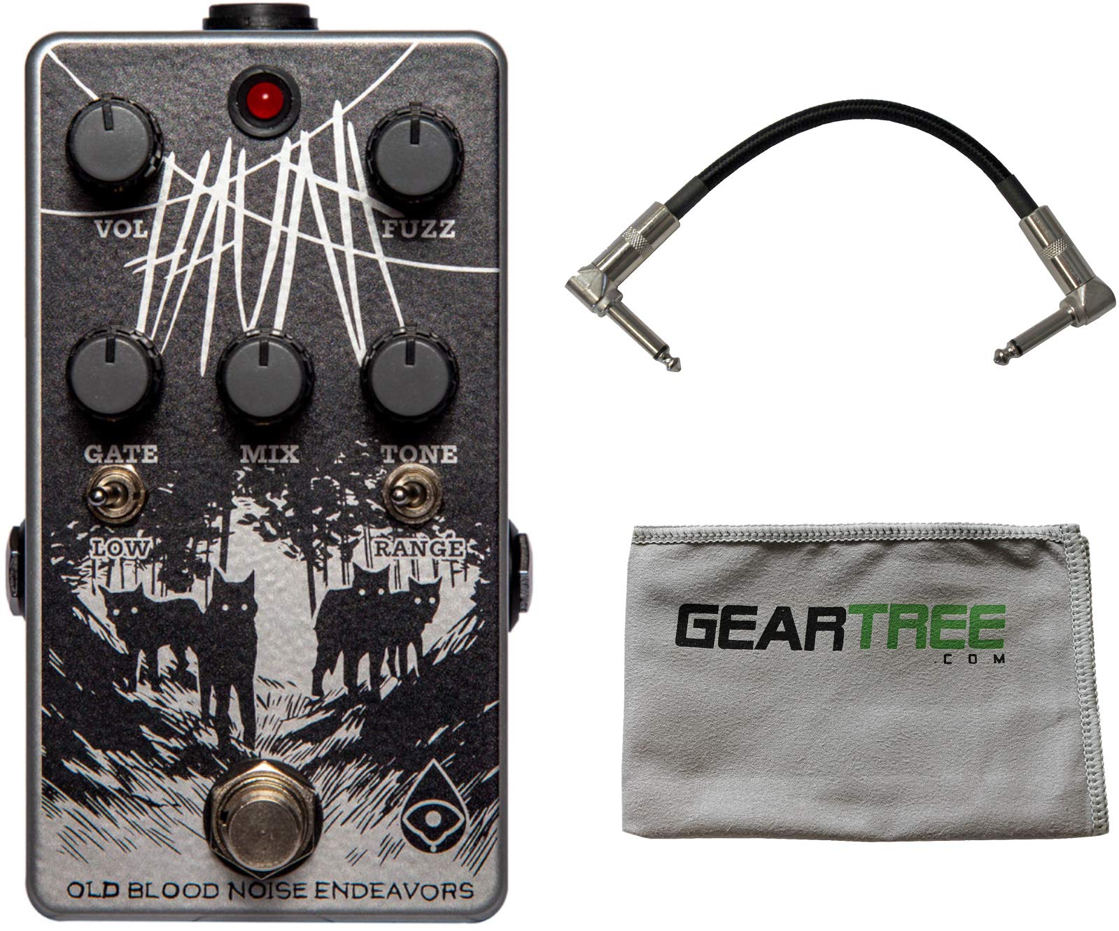 Old Blood Noise Haunt Fuzz Guitar Pedal with Clickless Switching - Includes Cable & Polish Cloth - Perfect for Shoegaze, Doom Metal & Experimental Music