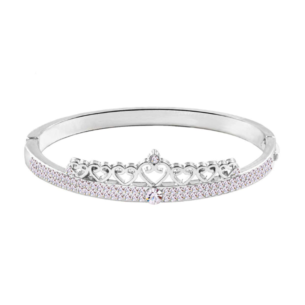 Luxury Diamond Quartz Watch for Women - Elegant Ladies Wristwatch with Crown Bangle Set, Perfect Gift for Birthday, Anniversary & Special Occasions | Formal Events, Office Wear & Evening Parties