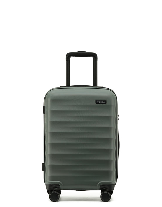 Tosca Interstellar 2.0 2-Piece Luggage Set - 20in Carry-On & Vanity Case in Moss Green | Perfect for Travel, Business Trips & Weekend Getaways