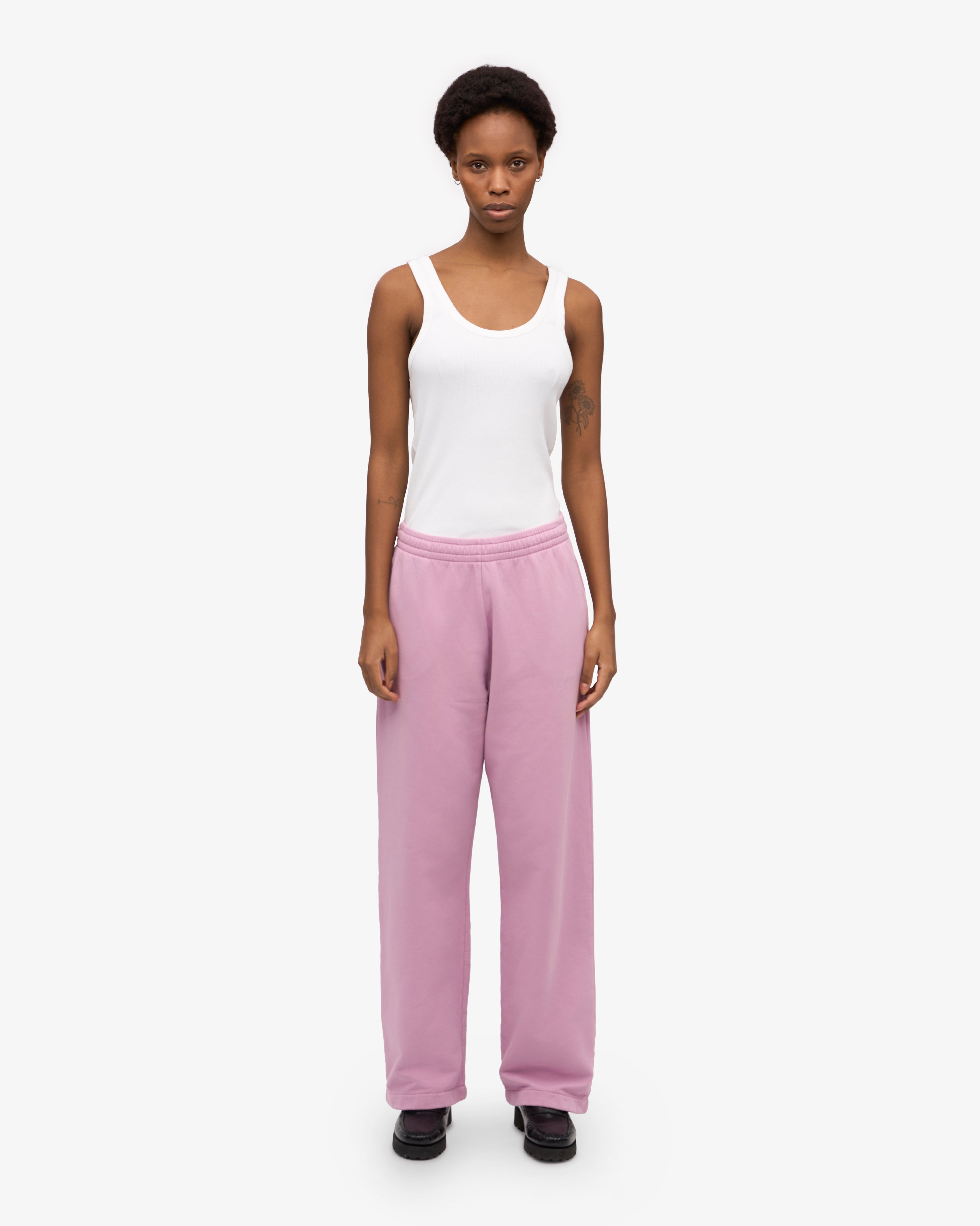 Organic Straight Leg Sweatpants for Women - Soft Comfortable Casual Joggers with Cherry Blossom Print - Perfect for Yoga, Lounge & Everyday Wear