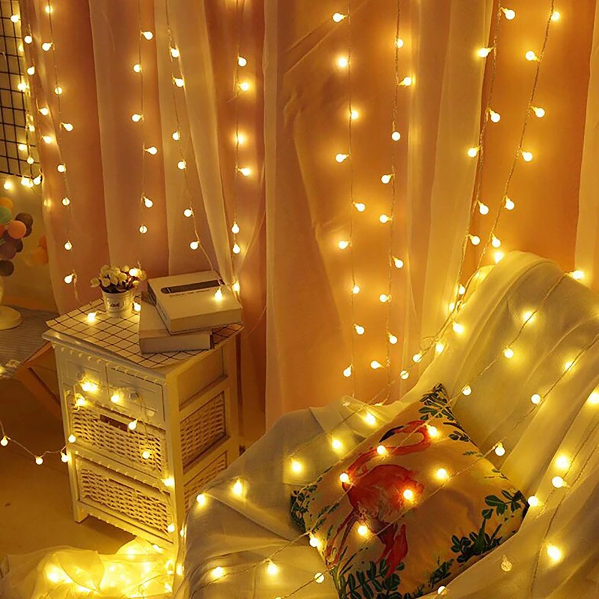 Dailyart Globe String Lights - 100 LED 59FT Waterproof Fairy Lights with Remote Control, 8 Lighting Modes, Adjustable Brightness & Timer Function - Indoor/Outdoor Decorative Lights for Bedroom, Garden, Wedding (Warm White) | Perfect for Home Decor, Parties, and Romantic Ambiance