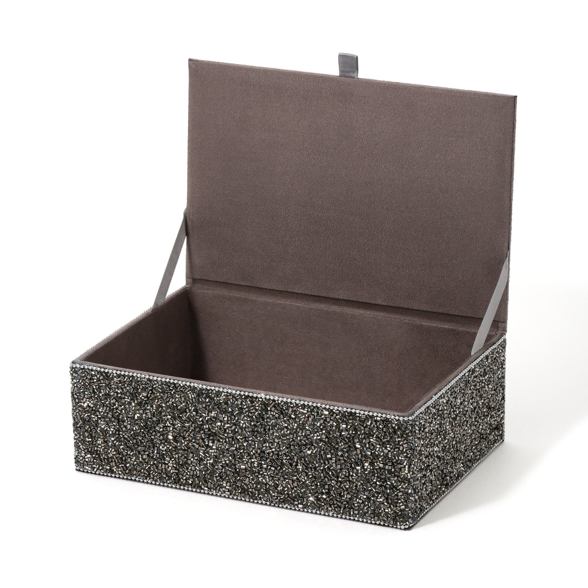 Elegant Silver Jewelry Box for Necklaces, Rings & Earrings - Perfect for Gifts, Travel & Home Storage