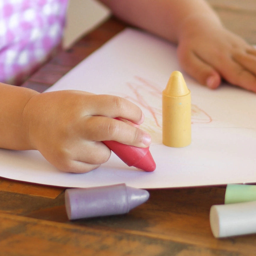 Honeysticks Original Pastel Crayons - Non-Toxic, Eco-Friendly Beeswax Crayons for Kids - Perfect for Drawing, Coloring & Art Projects at Home or School