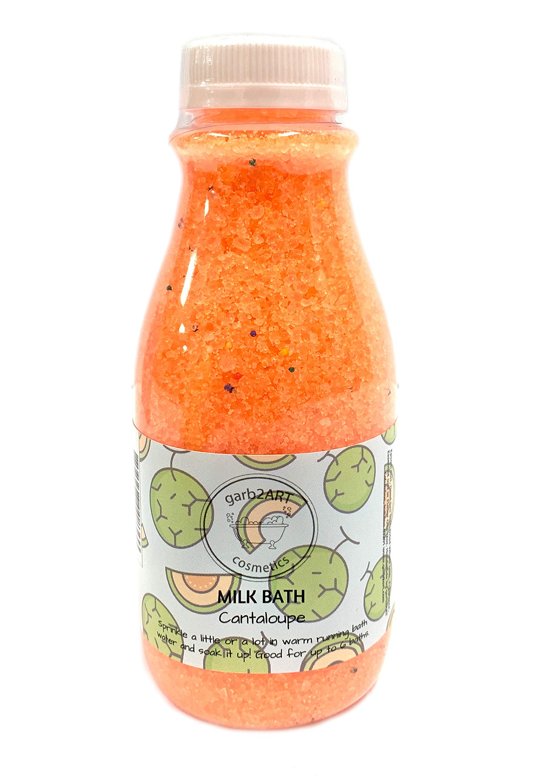 Organic Cantaloupe Milk Bath Powder - Hydrating & Nourishing Skin Care for Relaxing Spa & Self-Care at Home