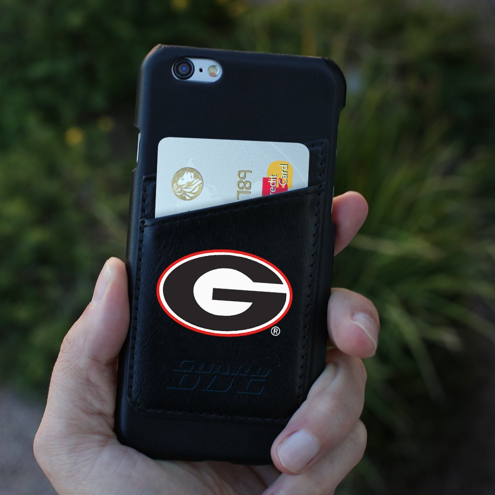 Georgia Bulldogs RFID Blocking Leather Credit Card Holder & Phone Wallet - Secure Slim Bifold Wallet for Men & Women - Perfect for Travel, Work, and Everyday Use