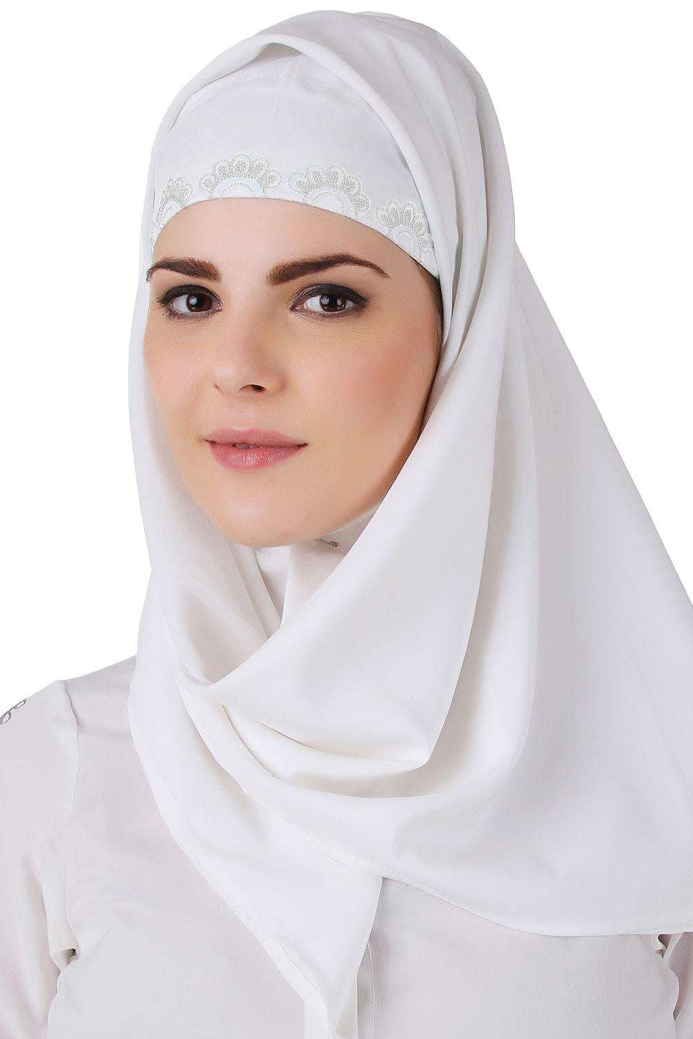 Elegant White Front Open Cotton Abaya for Women - Modest Islamic Prayer Dress - Perfect for Mosque, Eid, and Special Occasions