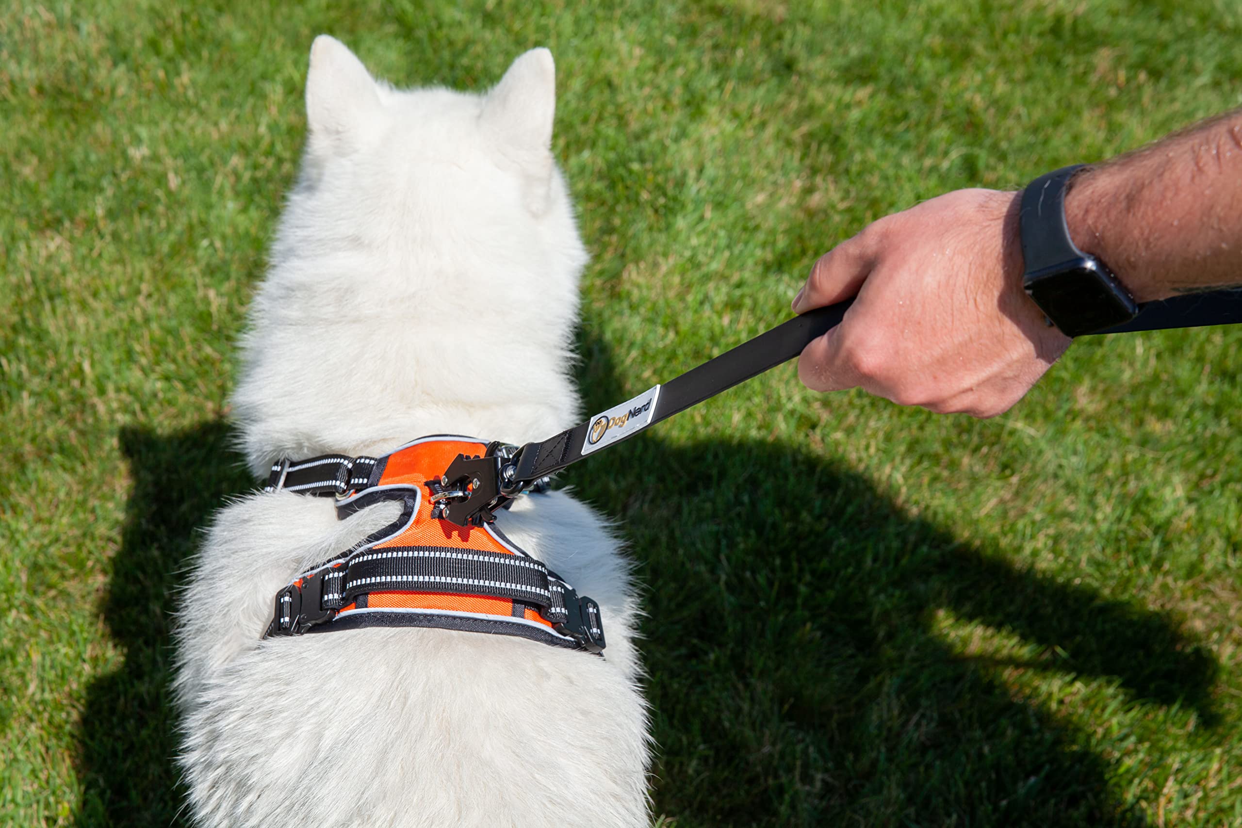6FT Heavy Duty Silicone Dog Leash with Quick Release Locking Carabiner - Waterproof Tactical Leash for Medium & Large Pulling Dogs, Safety Control Training Leash for Walking, Running, Hiking (6FT Black)