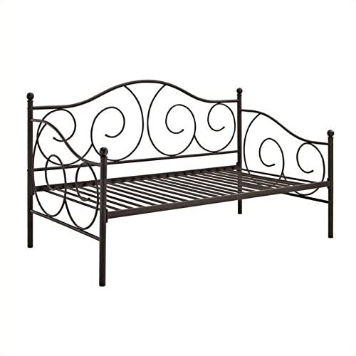 DHP Victoria Full Size Daybed with Metal Frame - Multifunctional Bronze Furniture for Living Room, Guest Room, or Home Office