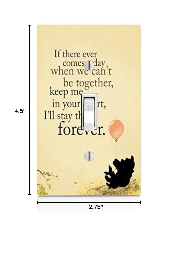 Inspirational Life Quote Light Switch Plate Cover - Trendy Home Decor Accessory for Bedroom, Living Room, and Office