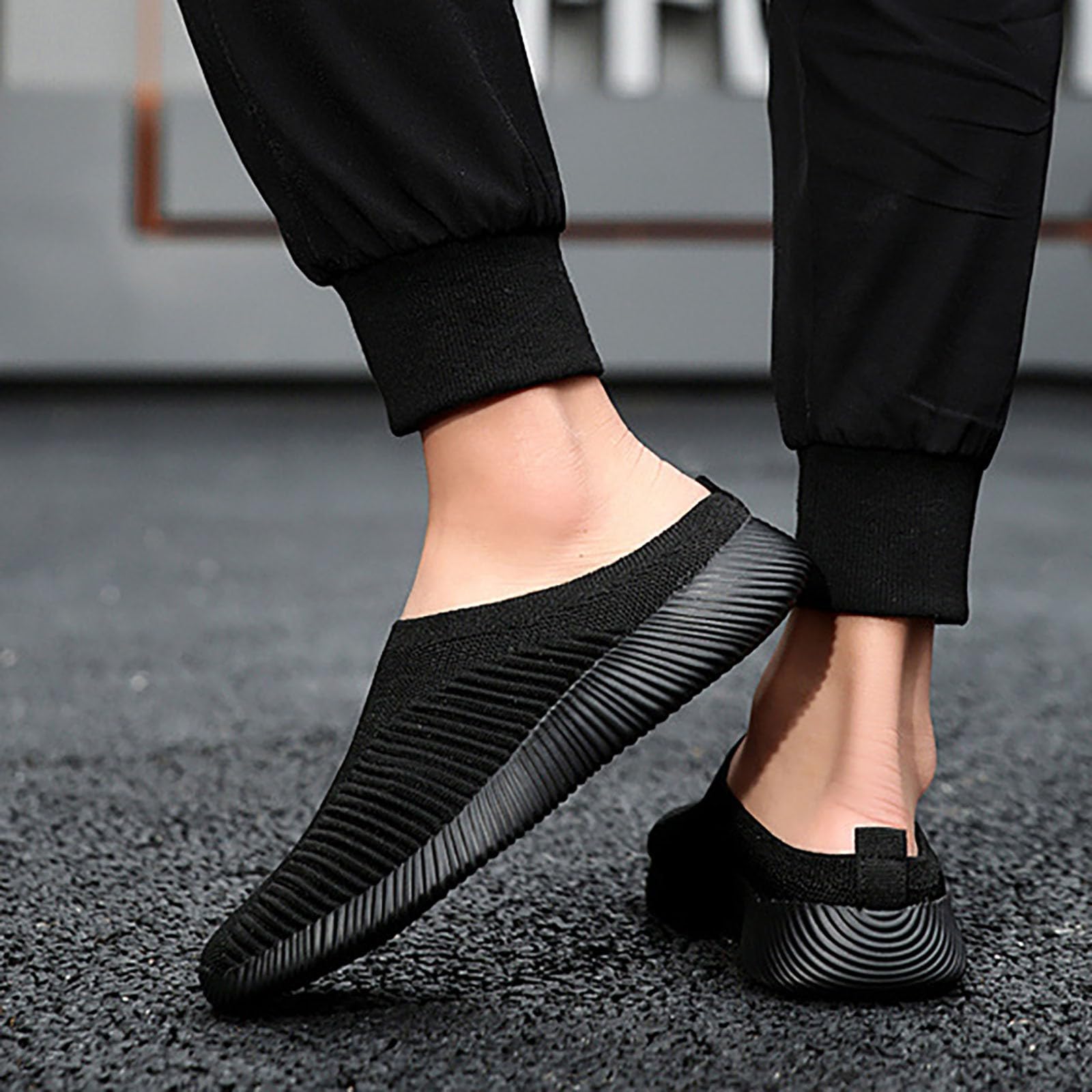 Breathable Backless Slip-On Mesh Sneakers for Women & Men - Lightweight Running Shoes, Casual Fashion Loafers with Platform Design - Perfect for Gym, Workout, Walking & Daily Wear (White, 2025)