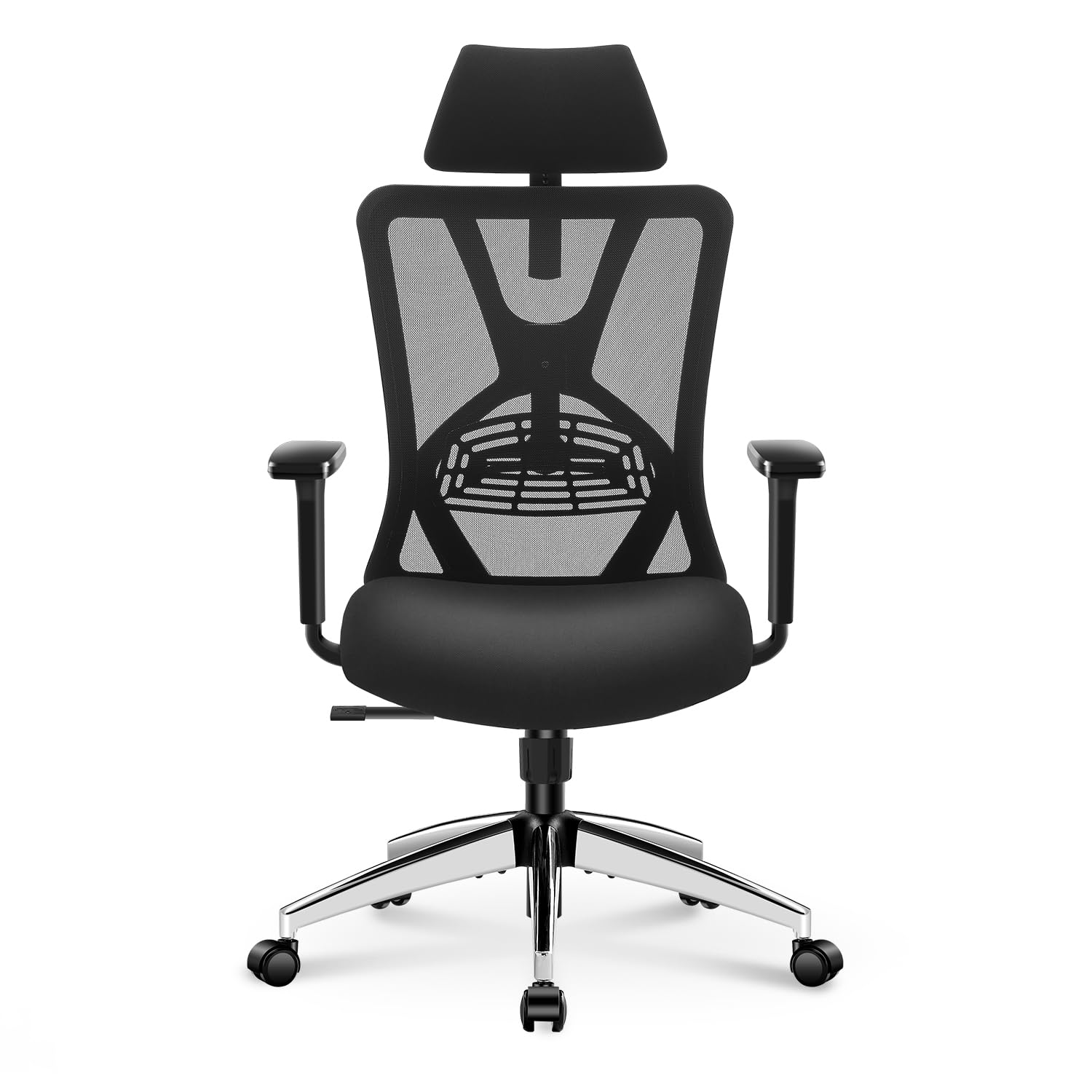 Ticova Ergonomic Office Chair - High Back Mesh Desk Chair with Adjustable Lumbar Support, Headrest & 3D Armrests - 130° Reclining Computer Chair for Home Office, Gaming, and Workspace Comfort