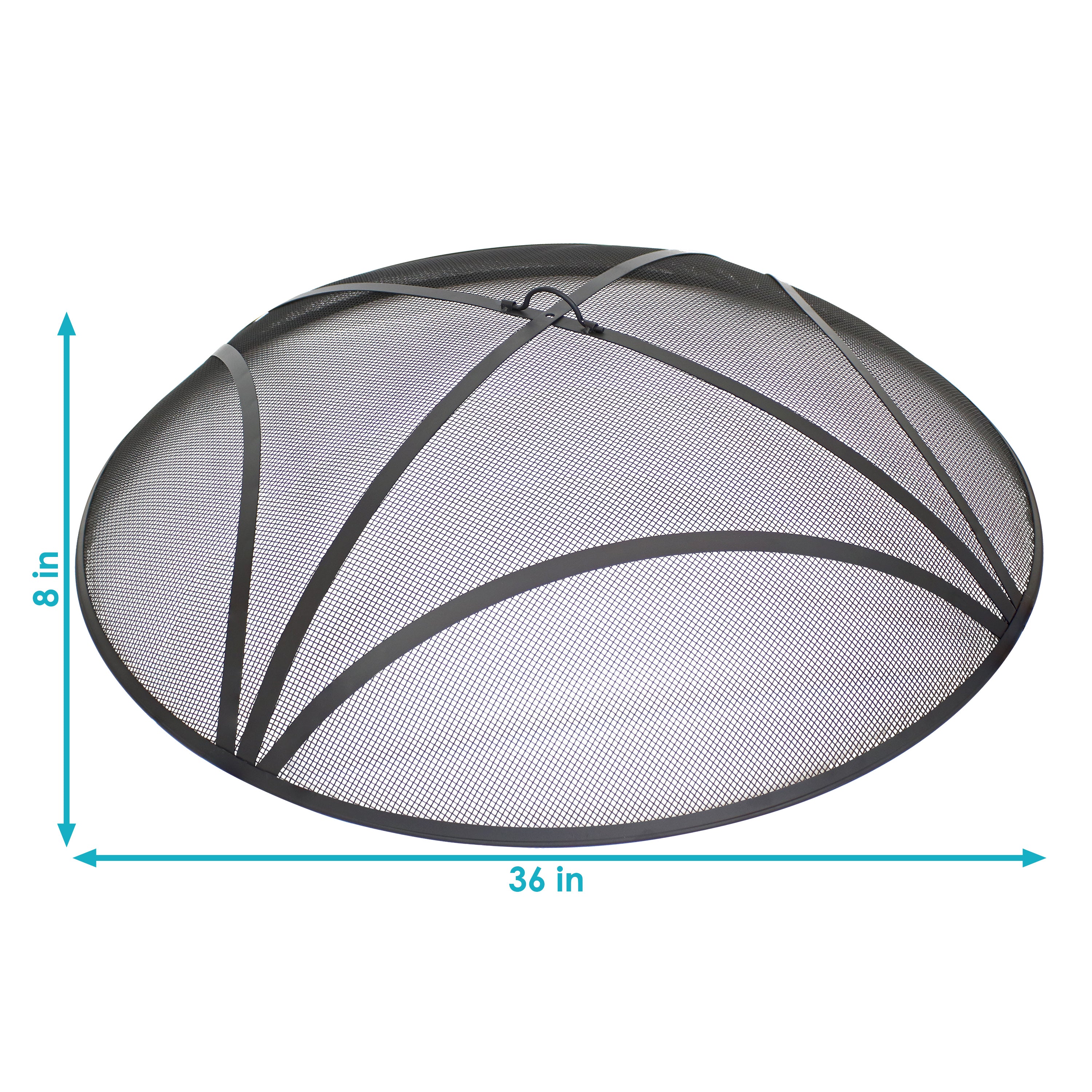 Sunnydaze 36-Inch Round Steel Fire Pit Spark Screen & Lid - Durable Outdoor Fire Pit Cover for Camping, Backyard, Patio, and Bonfire Safety