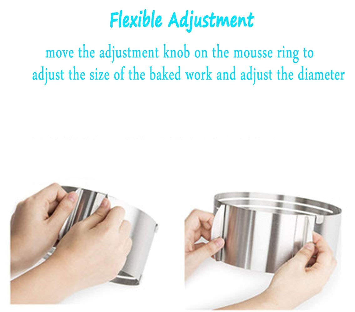 **Stainless Steel Adjustable Cake Leveler & Slicer - 6-8 inch & 9.5-12 inch - Perfect for Layered Cakes, Mousse, and Desserts | Professional Baking Tool for Even Cake Layers & Smooth Slices**    *(Use for weddings, birthdays, bakeries, and home baking to create flawless cake layers and desserts!)*