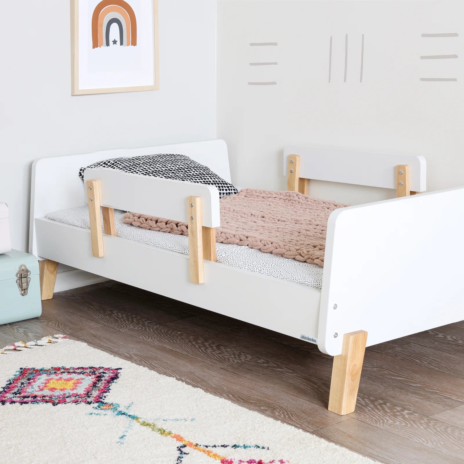 Muse Toddler Bed - Safe & Comfortable Kids Bed for Boys & Girls - Perfect for Nursery, Bedroom & Daycare Use