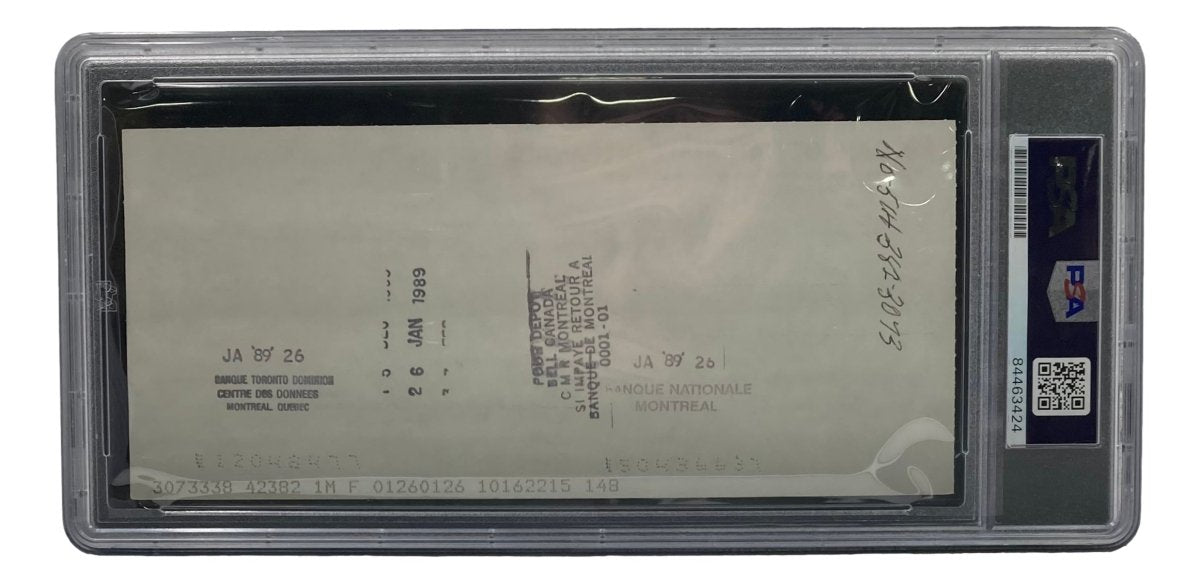 Authentic Maurice Richard Signed Montreal Canadiens Hockey Memorabilia - PSA/DNA Certified #55 Bank Check - Perfect for NHL Collectors & Hockey Fans Display