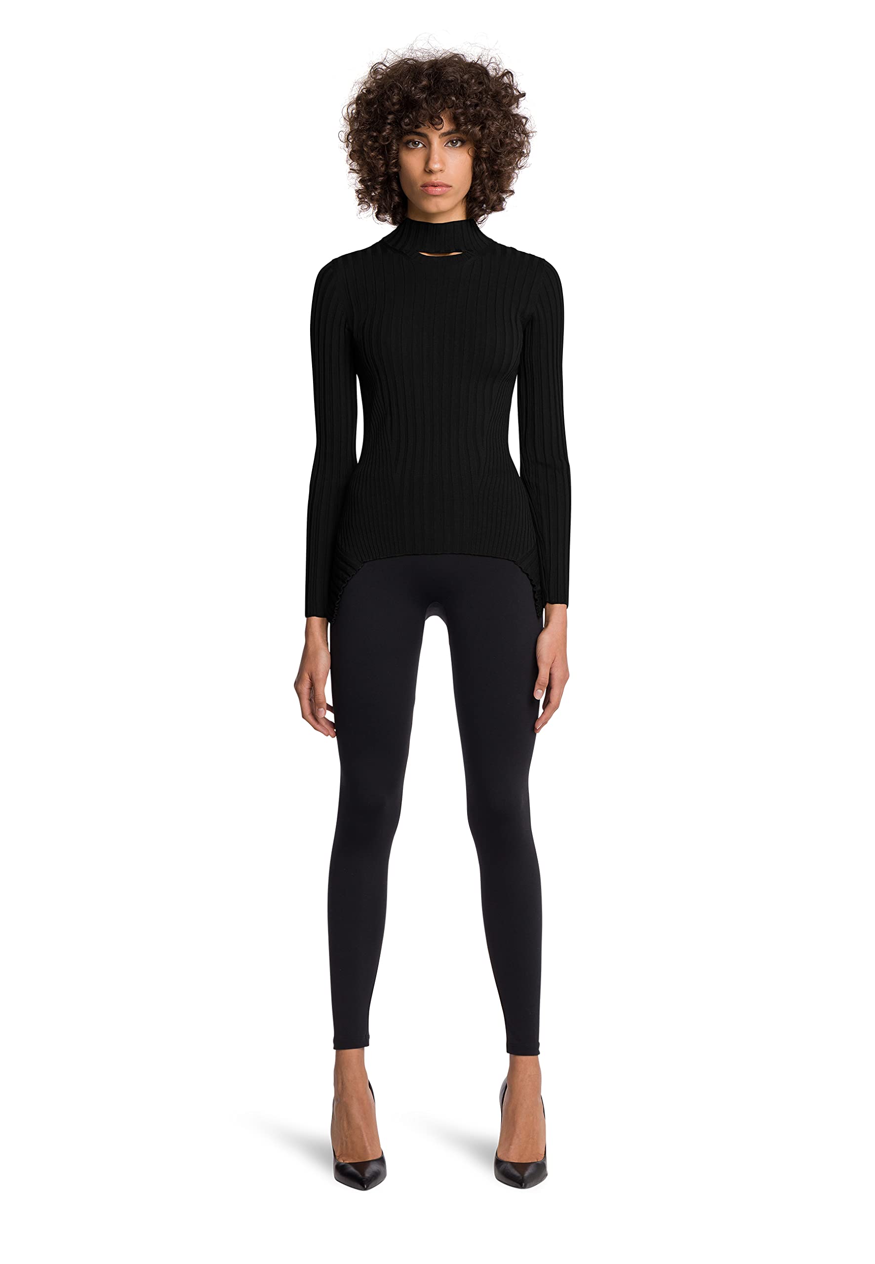 Wolford Women's Cashmere Long Sleeve Top - Soft & Warm Winter Sweater for Office, Travel & Casual Wear