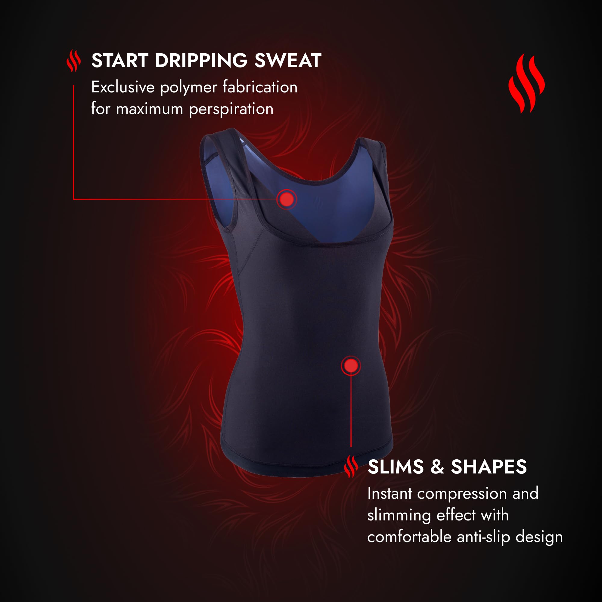 Premium Sweat Shaper Sauna Tank Top for Women - Slimming Workout Shirt with Waist Trimming Design | Ideal for Gym, Sauna Sessions & Hot Yoga Classes