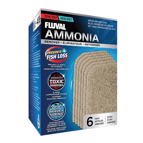 Fluval 306/406 & 307/407 Aquarium Filter Ammonia Remover - Eliminate Toxic Ammonia for Freshwater & Saltwater Fish Tanks - Perfect for Water Changes & New Tank Setup