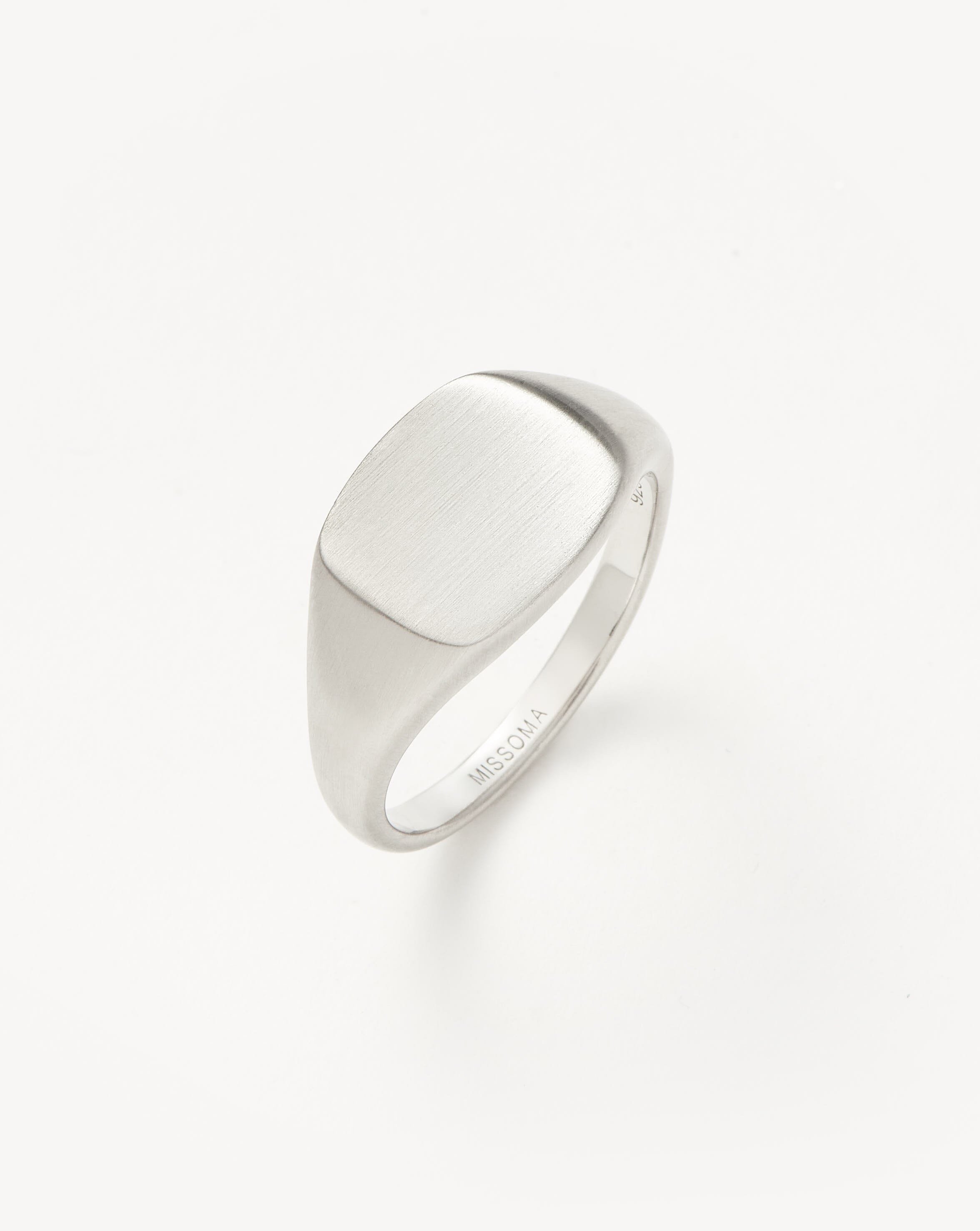 Personalized Sterling Silver Signet Ring for Men - Custom Engraved Initials & Monogram - Perfect for Gifts, Weddings & Special Occasions