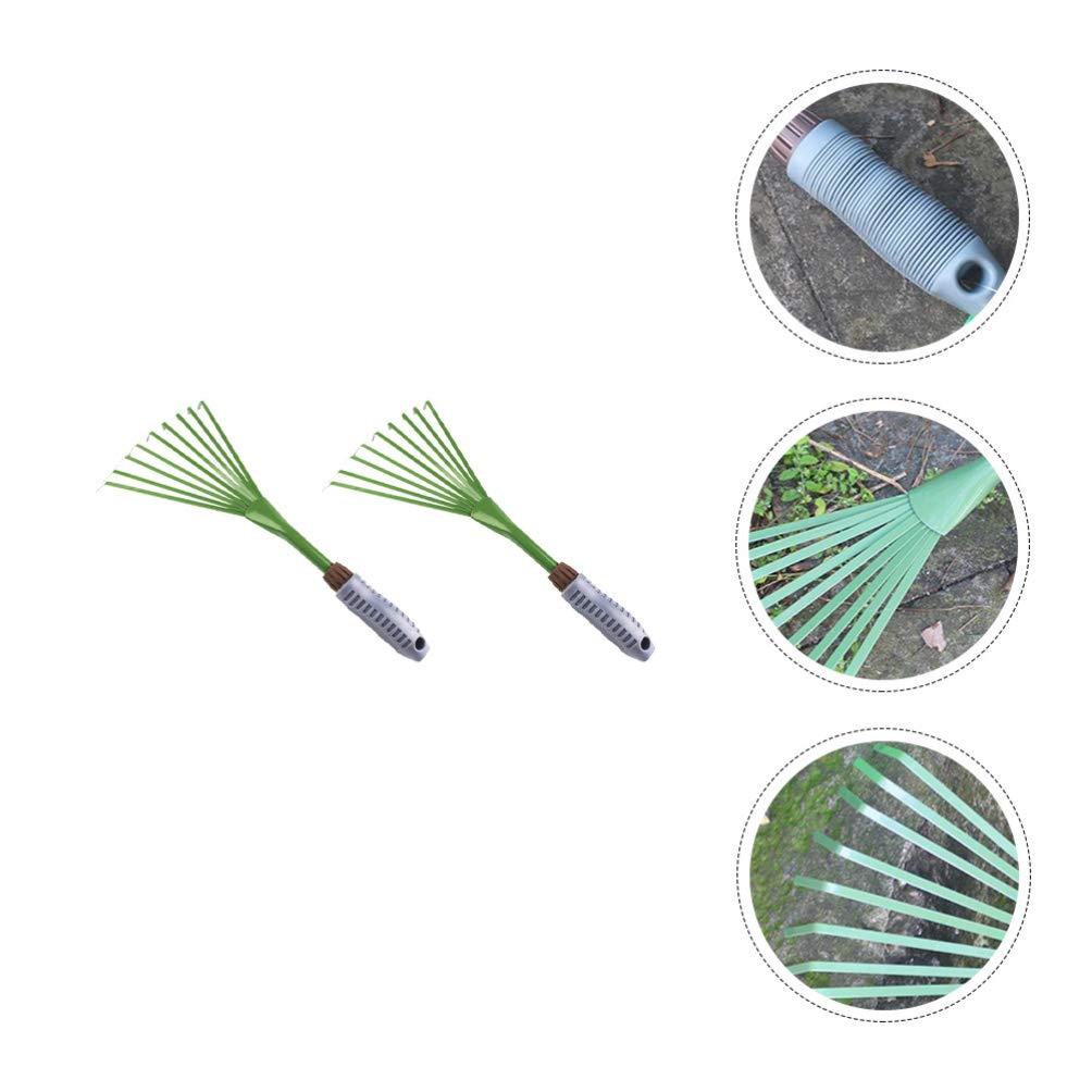 2-Pack Heavy Duty Garden Rake & Cultivator - Stainless Steel Soil Rake for Weeding, Loosening Soil, Gardening & Landscaping - Perfect for Flower Beds, Lawns & Vegetable Gardens
