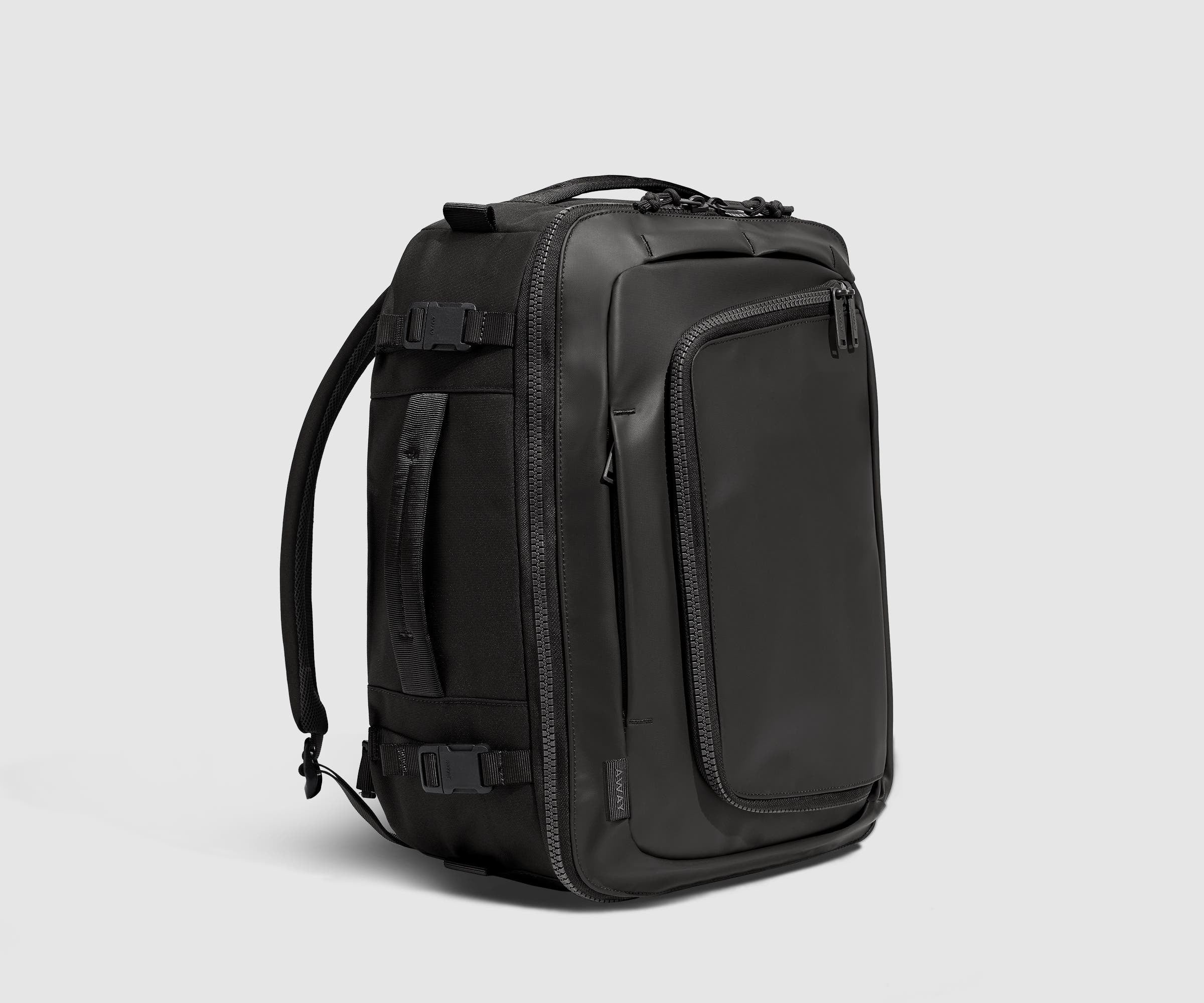 Jet Black 25L Active Convertible Backpack - Durable Travel & Work Backpack for Commuting, Hiking & Gym | Water-Resistant & Laptop Compatible
