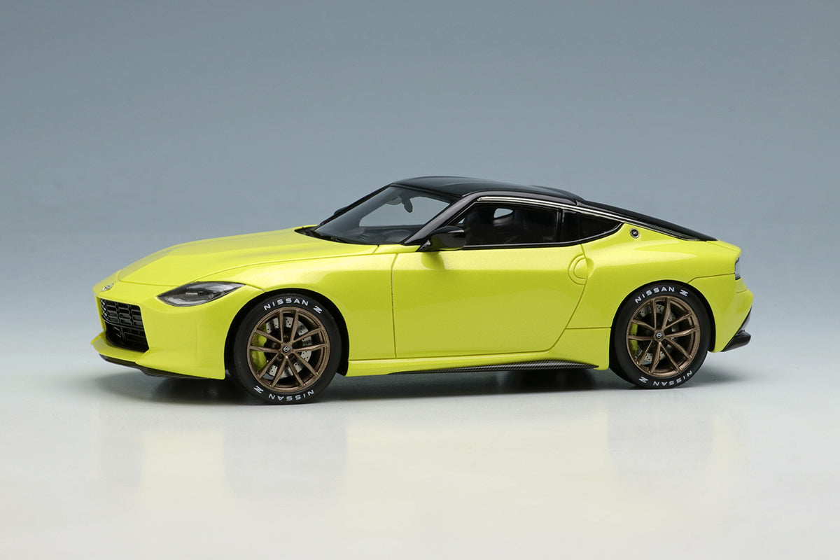 EIDOLON 1:43 Scale Nissan Fairlady Z Prototype 2020 Diecast Model Car - Ikazuchi Yellow - Collectible Miniature Vehicle for Display & Gifts