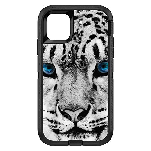 Snow Leopard Blue Eyes On Black Case