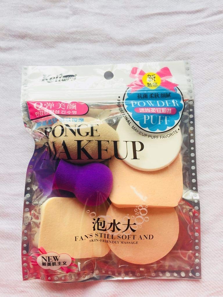 Face8Teen ALEMKIP 6-in-1 Multicolor Makeup Sponge Beauty Blender - Perfect for Foundation, Concealer, Powder & Cream Application (Set of 6) - Ideal for Professional Makeup Artists & Everyday Beauty Routine