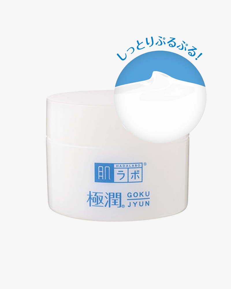 HADA LABO Gokujyun Hyaluronic Acid Gel Cream - Ultra Hydrating Moisturizer for Dry Skin | Perfect for Night Care & Daily Skincare Routine