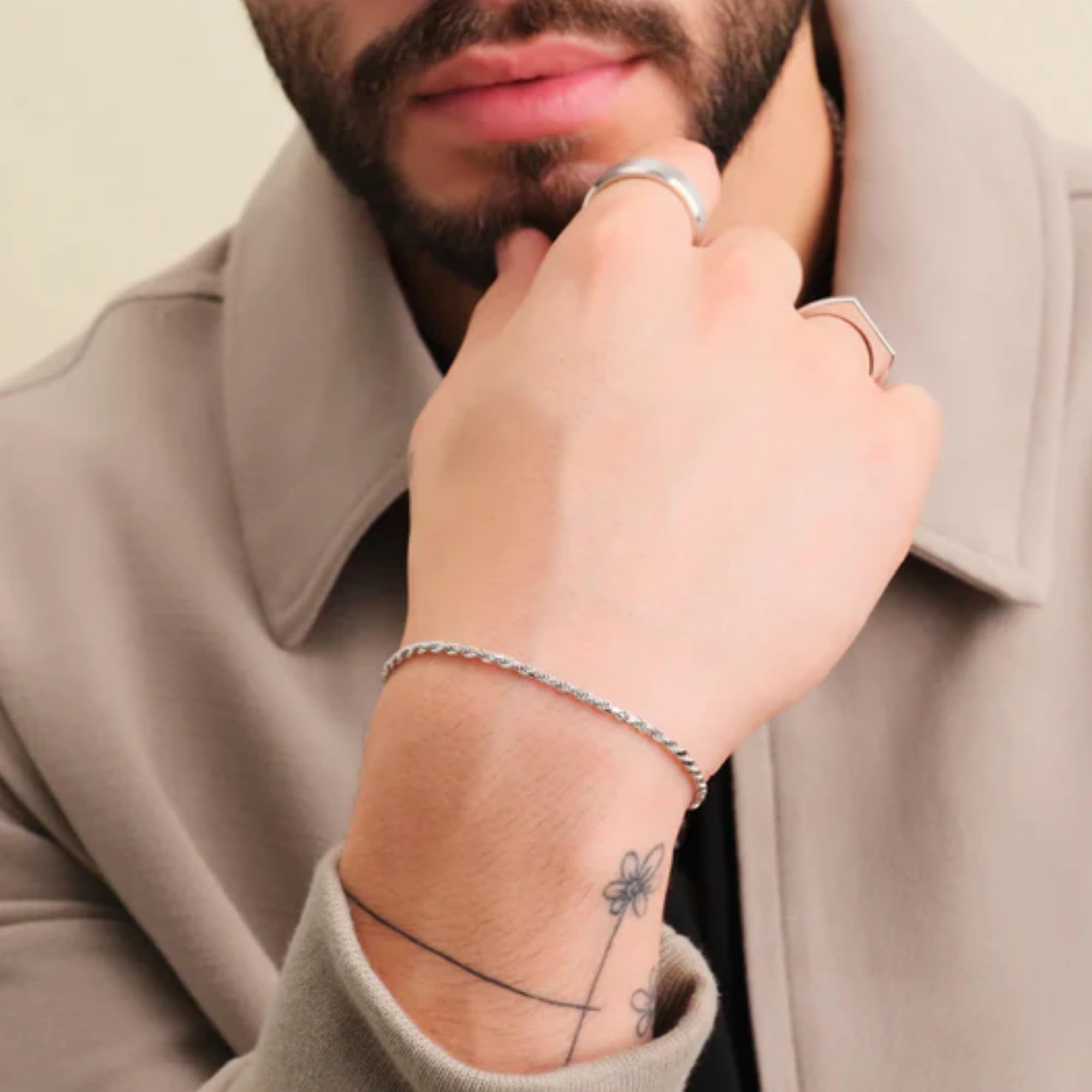 925 Sterling Silver Rope Chain Bracelet for Men & Women - 2mm/3mm/5mm Box Chain Bracelet in Gold & Silver - Adjustable 6.5-9 Inches - Perfect for Everyday Wear, Gifts & Special Occasions