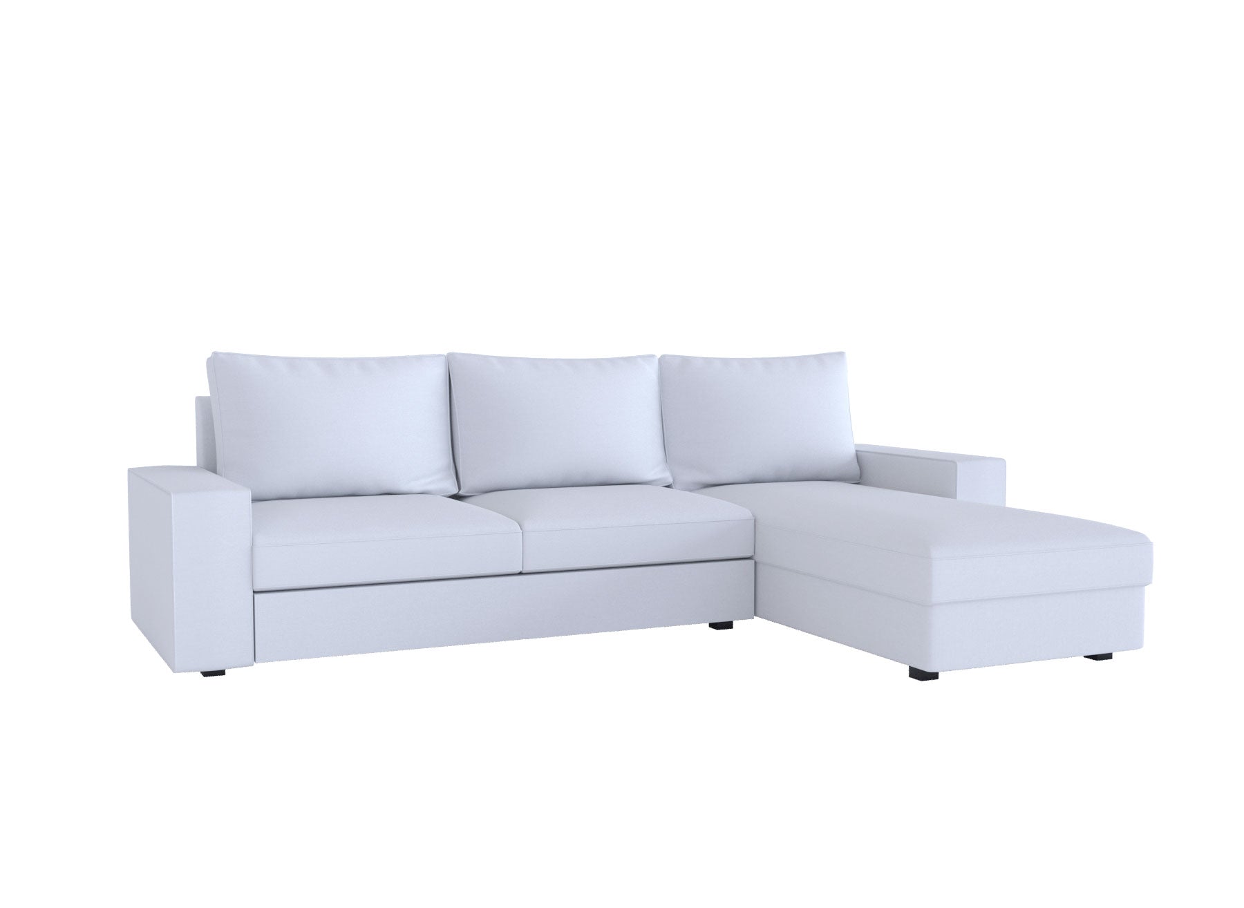 Kivik 3-Seater Sectional Sofa with Chaise Lounge - 110.25 Inch (280cm) Modern Fabric Cover - Perfect for Living Room, Family Room & Home Theater