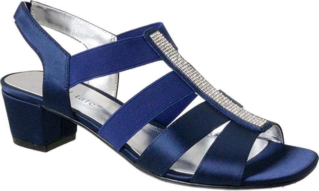 David Tate Women's Eve Satin Embellished Slingback Sandals - Elegant Dress Shoes for Weddings, Parties & Special Occasions