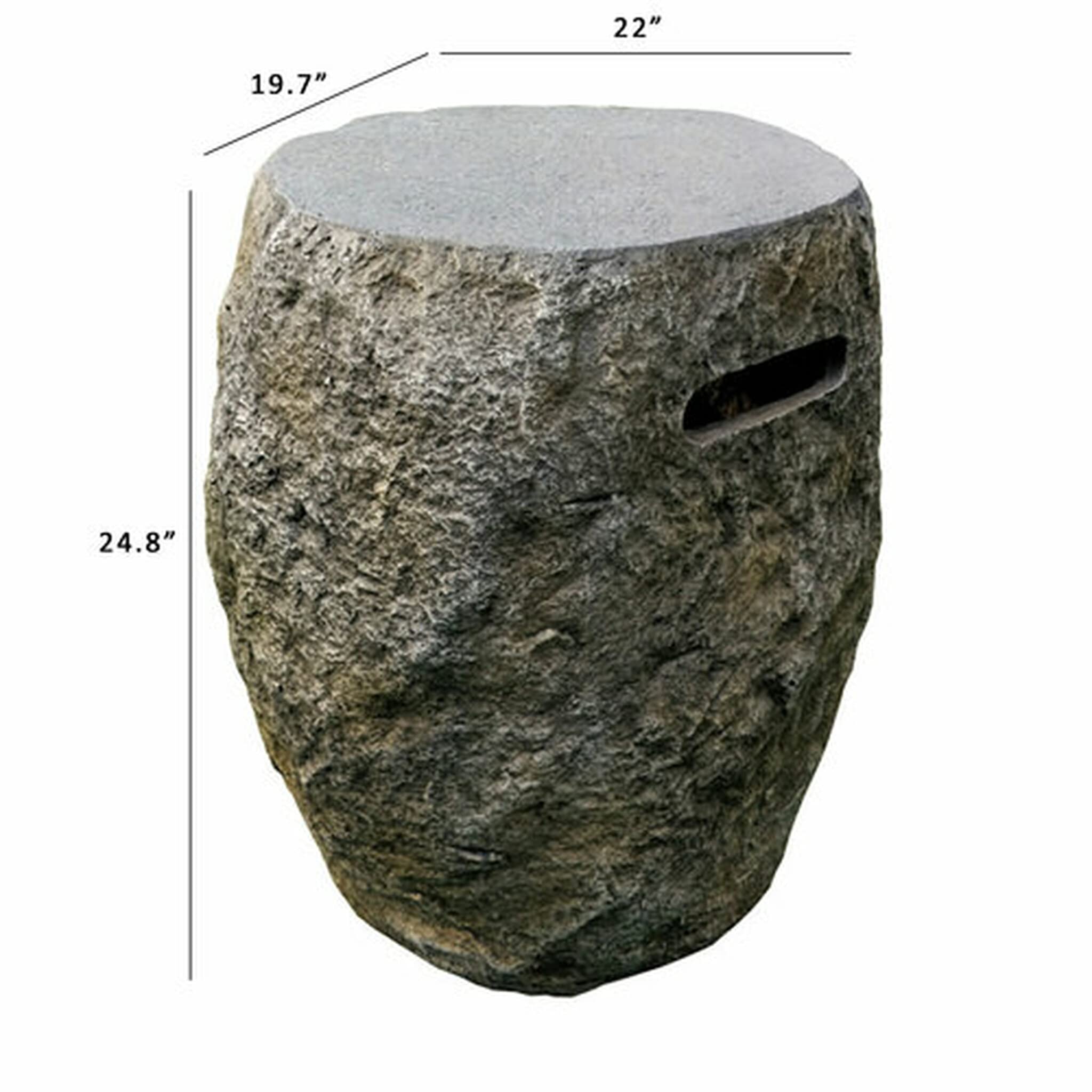 Elementi Concrete Propane Tank Cover for The Boulder Fire Table - ONB01-117 | Outdoor Patio Heater Accessory for Backyard & Garden