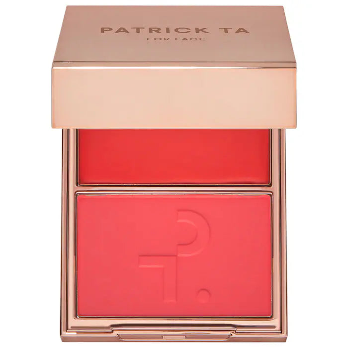 Patrick TA Major Headlines Double Take Duo Cream + Powder - Long-Lasting Blush & Highlighter Set for Day & Night Makeup | Perfect for Contouring & Glowing Skin
