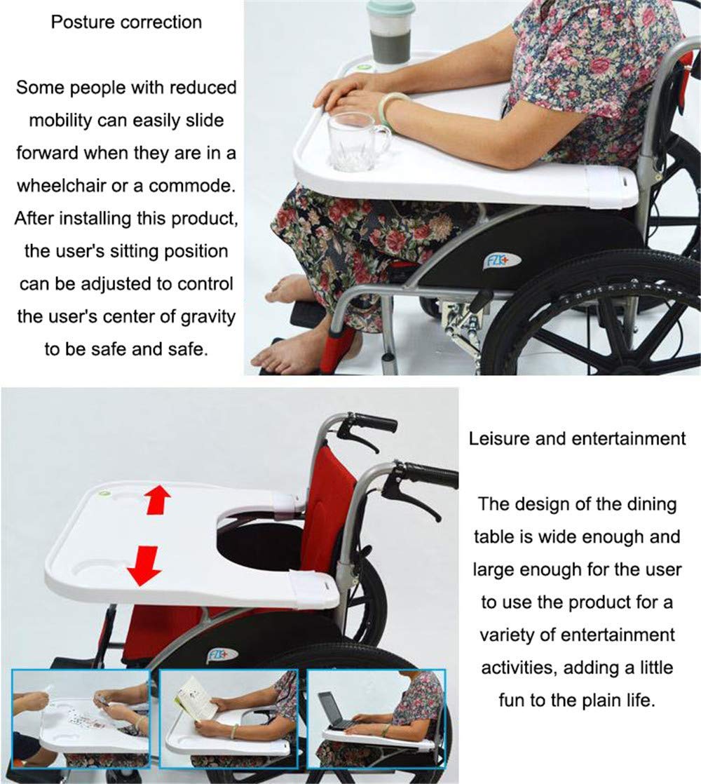 Universal Wheelchair Lap Tray with Cup Holder - Portable Medical Table for Manual & Electric Wheelchairs (Fits 16-20 Inch Chairs, 56-60CM) - Ideal for Dining, Reading & Daily Activities