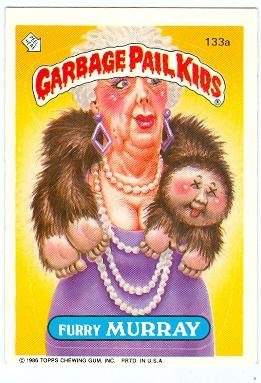 Vintage 1986 Topps Garbage Pail Kids #133a Furry Murray Sticker Trading Card - Collectible 80s Nostalgia for Card Collectors & Pop Culture Fans