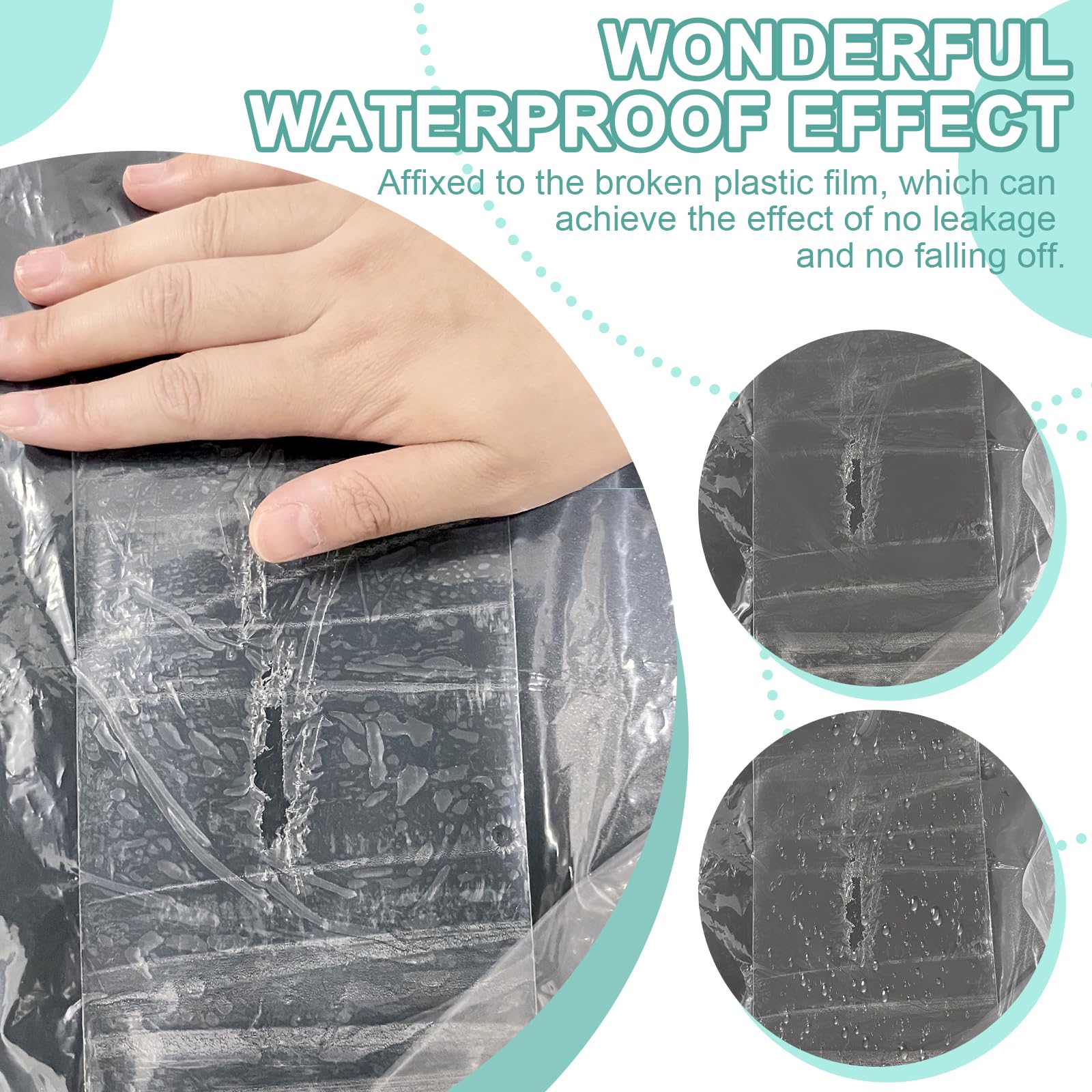 4'' x 108' Heavy Duty Greenhouse Repair Tape - 6mil Thick Waterproof & UV Resistant Plastic Sheeting Tape for Greenhouses, Tents, and Outdoor Covers - Perfect for Patching Holes, Sealing Leaks, and Extending the Life of Your Structures