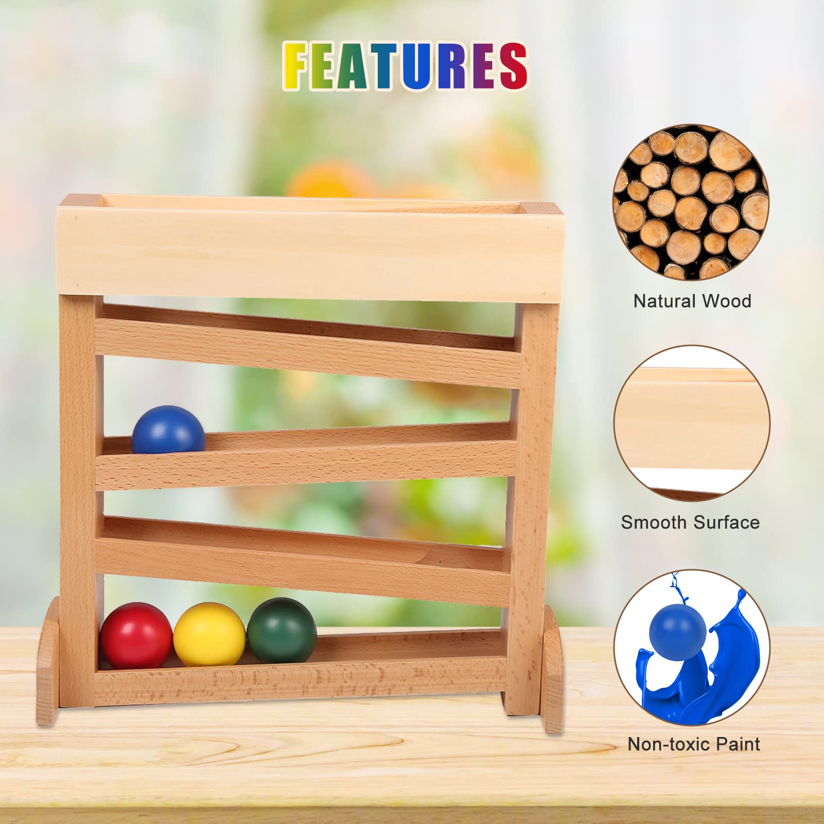 MEYOR Montessori Wooden Ball Maze Toy - Visual Tracking Activity for Kids Ages 3+ | Fine Motor Skills Development | Birthday Gift & Preschool Learning Tool