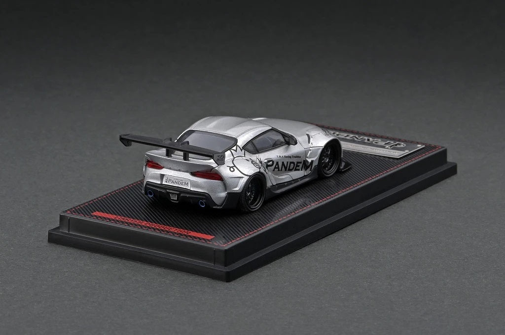 1:64 Scale Toyota GR Supra Pandem Silver Diecast Model Car - Collectible Mr. Miura Edition - Perfect for Display, Racing Enthusiasts & Anime Fans