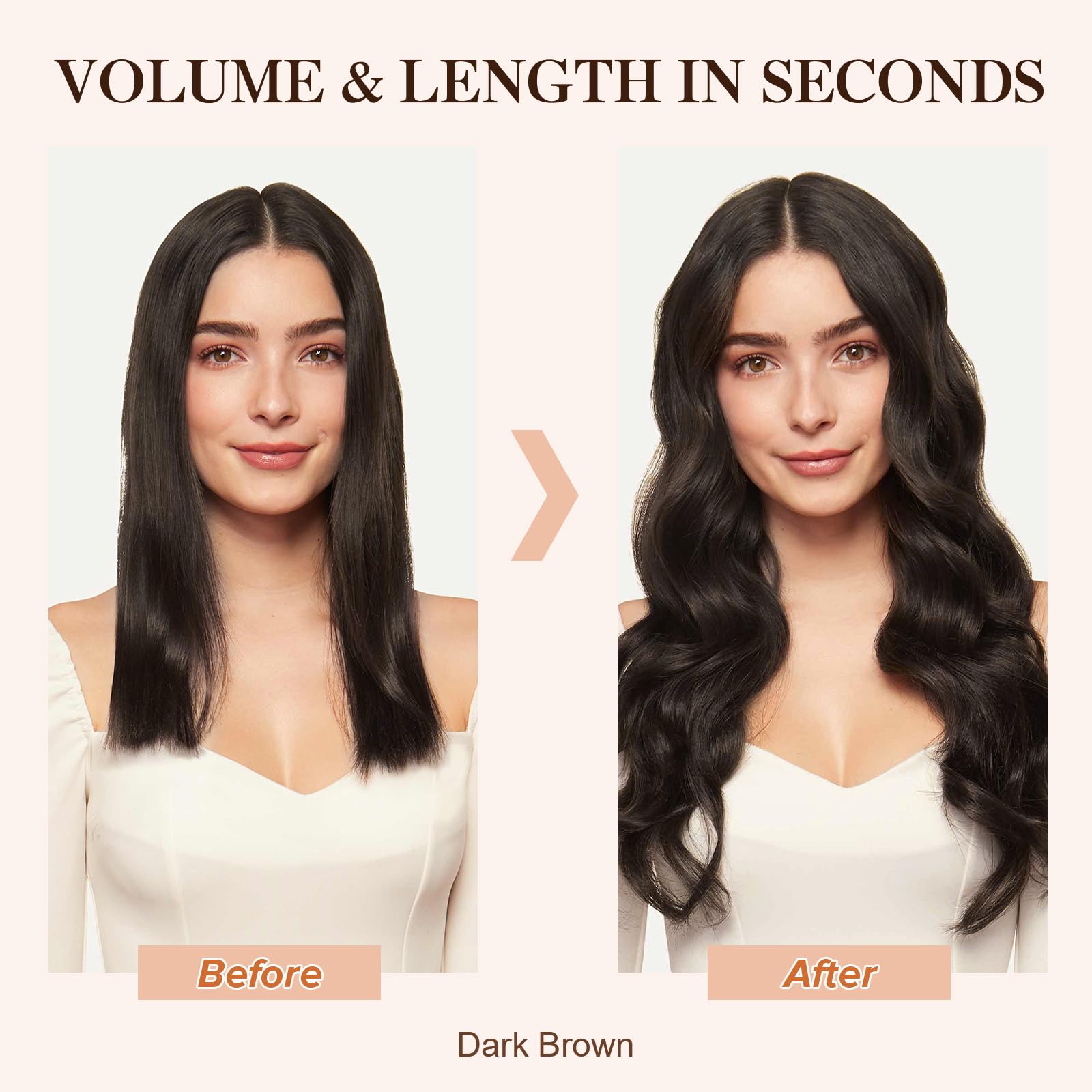 100% Real Human Hair Halo Extensions 18 Inch 65g - Natural Black Hairpiece for Women | Perfect for Weddings, Parties & Daily Styling