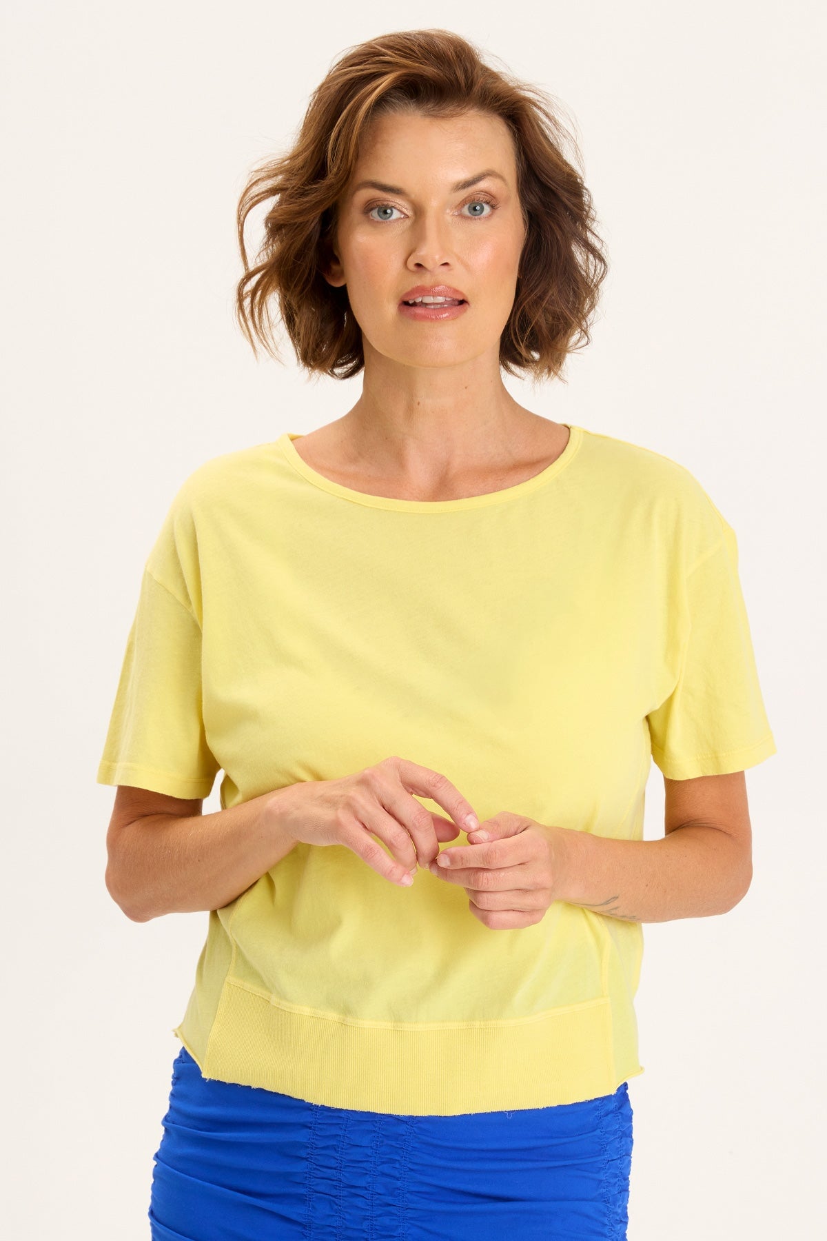 Steph Tee Illume Pigment Dye T-Shirt - Soft Vintage Washed Cotton Tee for Women | Perfect for Casual Wear, Street Style & Layering