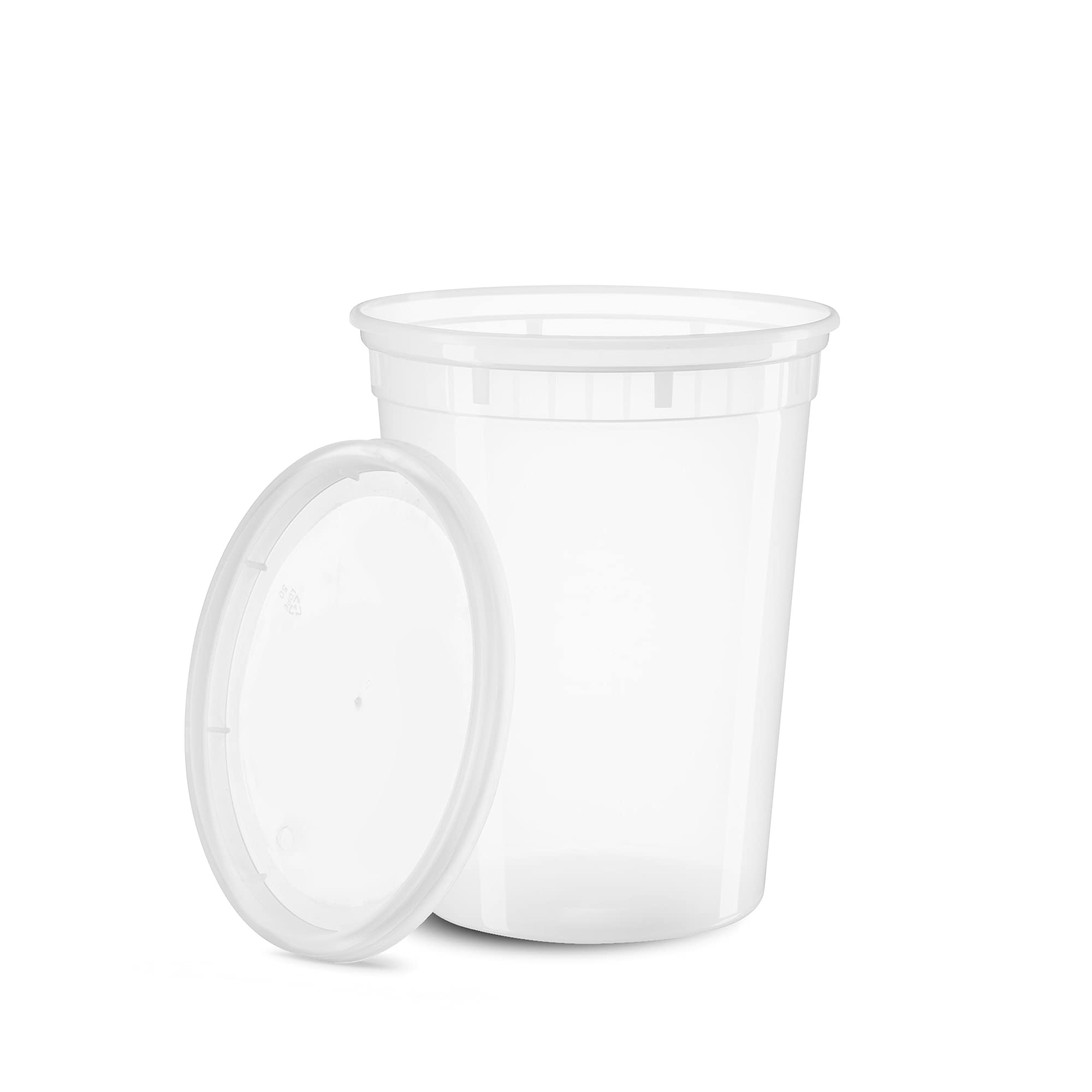 [24-Pack] 32 oz Airtight Leak-Proof Deli Food Storage Containers with Lids - Perfect for Meal Prep, Freezer Storage & Leftovers