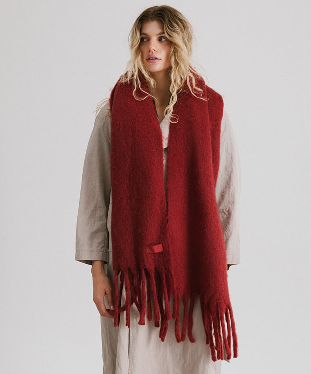 Soft & Chunky Mik Oversized Knit Scarf for Women - Winter Warm Fashion Accessory - Perfect for Cold Weather, Travel & Outdoor Activities