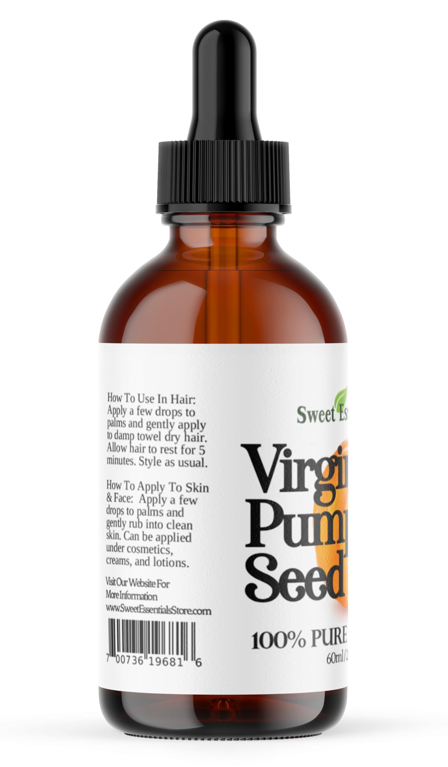 Organic Virgin Pumpkin Seed Oil - 100% Pure, Cold-Pressed & Unrefined | Natural Moisturizer for Skin, Hair & Face Care | Imported from Austria | 2 fl oz Glass Bottle | Perfect for DIY Beauty Recipes & Aromatherapy