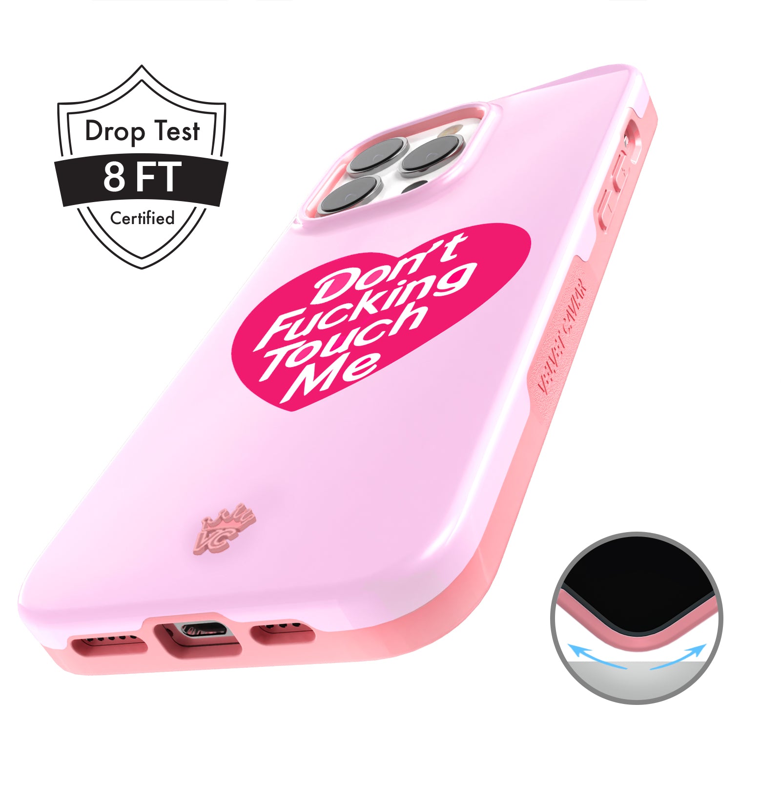 Don't Touch Me iPhone Case - Funny Protective Cover for iPhone 12/13/14/15 Pro Max - Perfect for Office, School & Everyday Use