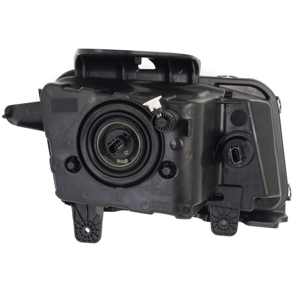 CarLights360: Chevy Camaro Headlight Assembly 2010-2013 Driver Side with Bulbs - Black Housing DOT Certified Replacement for GM2502346, 22959917, 92232124, 20981024 | Perfect for Night Driving & Auto Upgrades