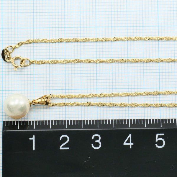 18K Yellow Gold Pearl Necklace for Women - Elegant Cultured Pearl Jewelry Gift for Wedding, Anniversary & Special Occasions
