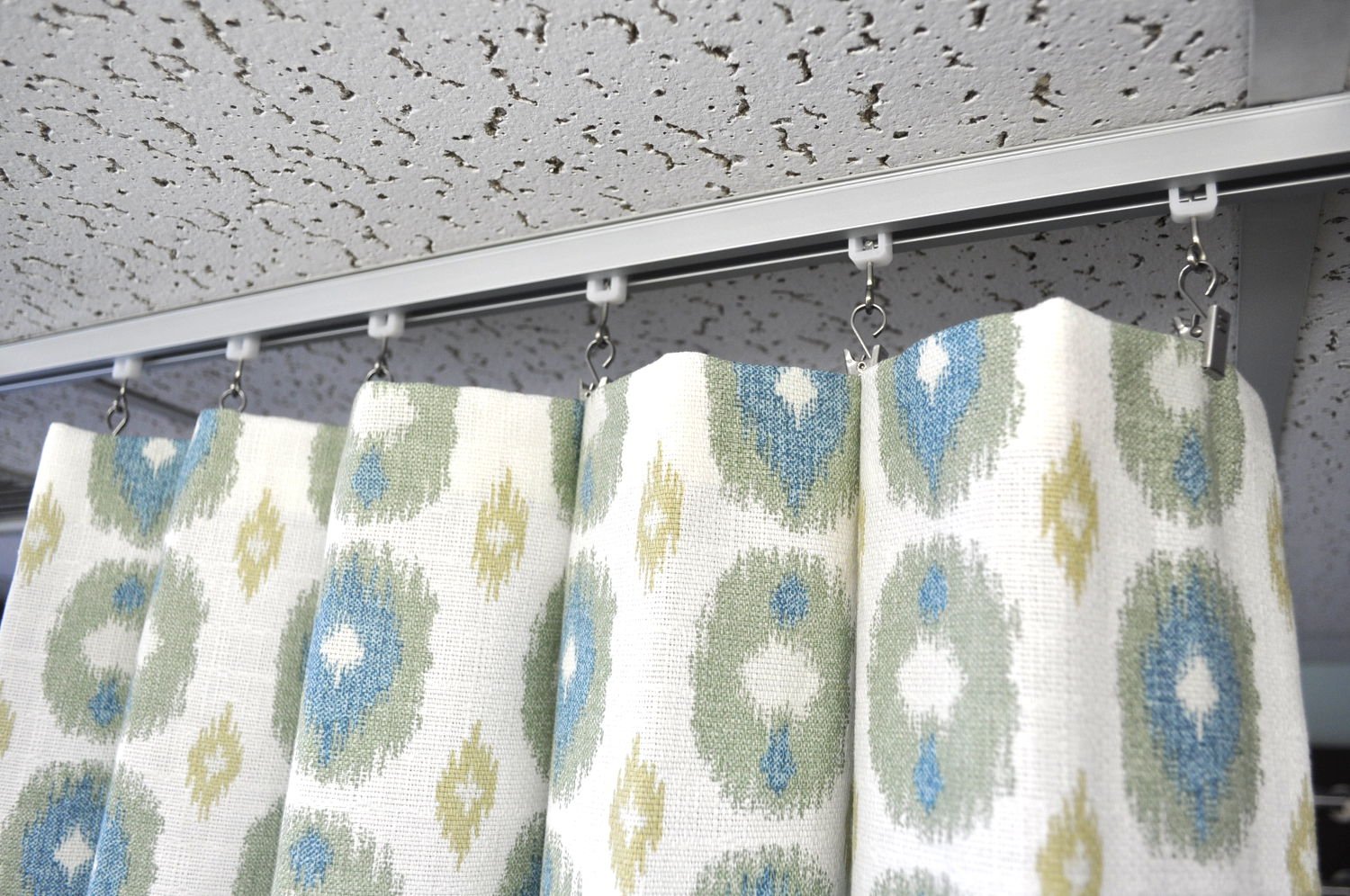 Heavy Duty Ceiling Curtain Track System - 21 Feet in 3 Sections with Smooth Wheeled Carriers & Hooks (Silver) - Perfect for Living Rooms, Bedrooms, and Home Theater Blackout Solutions