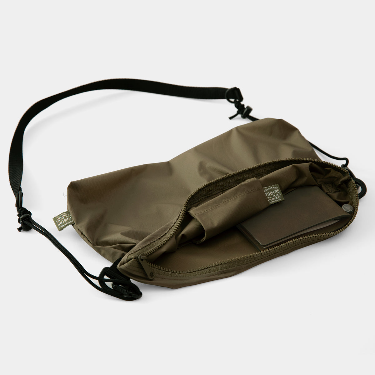 TRAVELER'S COMPANY Traveler's Factory x TO&FRO Small Olive Shoulder Bag - Perfect for Daily Commute, Travel & Outdoor Adventures